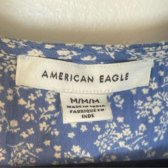 American Eagle Outfitters Floral Mix Short Sleeve Wrap Dress Size Medium - Picture 11 of 16